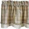 Farmstead Plaid Lined Layered Valance 16"L