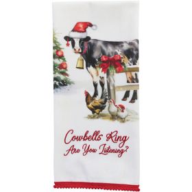 Cowbells Ring Dishtowel
