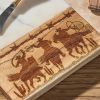 Cowboy Cutting Board with Spreader