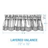 Colton Lined Layered Valance 16"L