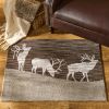Elk Lodge Hooked Rug 2' X 3'