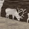 Elk Lodge Hooked Rug 2' X 3'