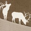 Elk Lodge Applique Runner 36"L