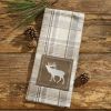 Cliffside Plaid Elk Decorative Dishtowel