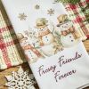 Frosty Friends Forever Dishtowel