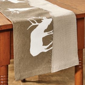 Elk Lodge Applique Runner 36"L