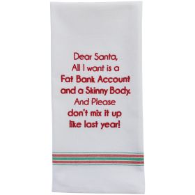 Fat Bank Account Skinny Body Dishtowel