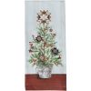 Joy Christmas Tree Printed Dishtowel
