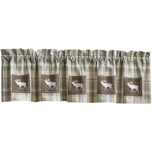 Cliffside Plaid Lined Patch Valance 14"L