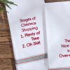Stages Of Christmas Shopping Dishtowel