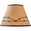 Barbed Wire Embroidered Lampshade 10"