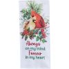 Holiday Cardinal Love Decorative Dishtowel