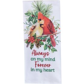 Holiday Cardinal Love Decorative Dishtowel