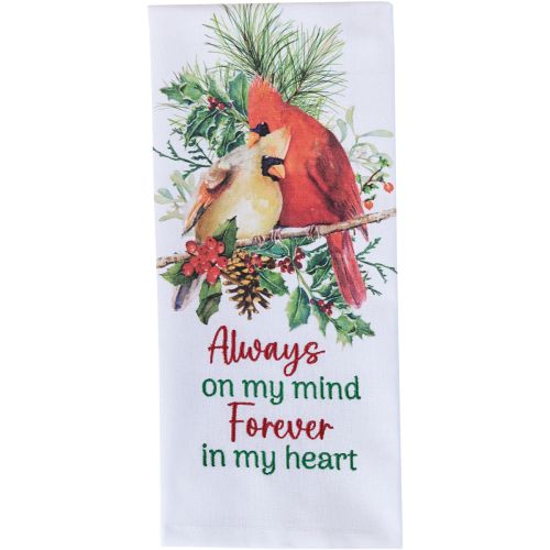 Holiday Cardinal Love Decorative Dishtowel