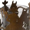 Cowboy Pillar Holder with Glass Insert