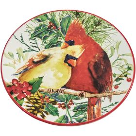 Holiday Cardinal Love Dessert Plate