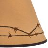 Barbed Wire Embroidered Lampshade 12"