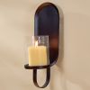 Iron Oval Wall Sconce With Glass Globe
