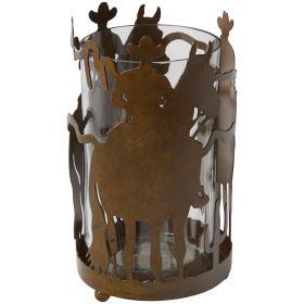 Cowboy Pillar Holder with Glass Insert