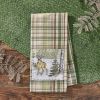 Winter Morning Plaid Decorative Dishtowel