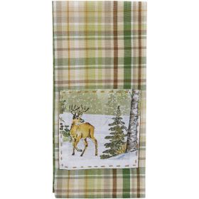 Winter Morning Plaid Decorative Dishtowel