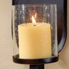 Iron Oval Wall Sconce With Glass Globe