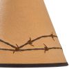Barbed Wire Embroidered Lampshade 10"