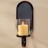 Iron Oval Wall Sconce With Glass Globe
