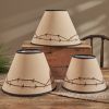 Barbed Wire Embroidered Lampshade 10"