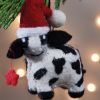 Christmas Cow Felt Ornament