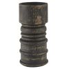 Rustic Short Candlestick - Black