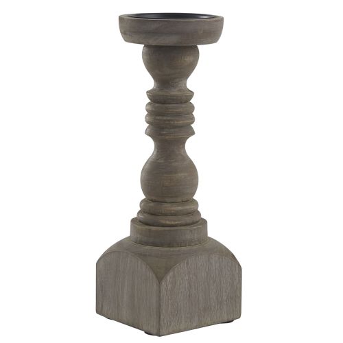 Brighton Wood Candlestick - 12"