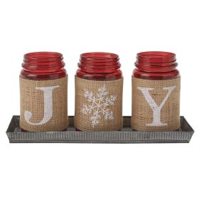 Joy Mason Jar Tray With Jars