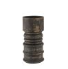 Rustic Short Candlestick - Black