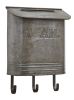 Galvanized Mailbox with Hooks