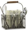 Vintage Wire Flatware Napkin Caddy
