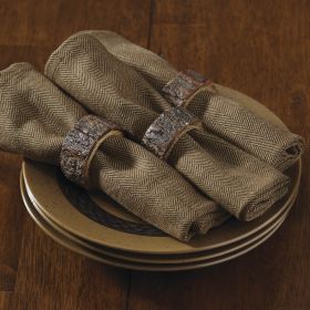 Bark Wood Napkin Rings