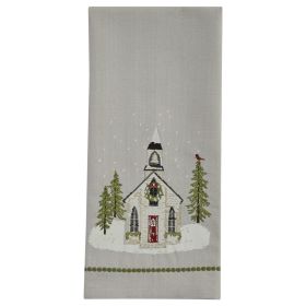 Church Christmas Dishtowel