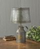 Antique Milk Can Lamp with Tin Shade