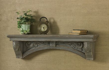 Mantle Shelf - Aged Gray