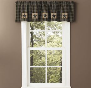 Sturbridge Patch Lined Valance - Black