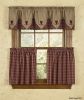 Sturbridge Heart Embroidered Point Valance - Wine