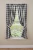 Wicklow Check Panels - 63"L - Black & Cream