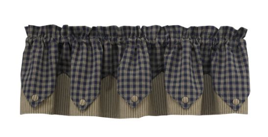 Sturbridge Lined Point Valance - Navy