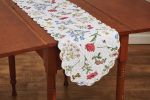 Wildflower Scalloped Table Runner - 54"L