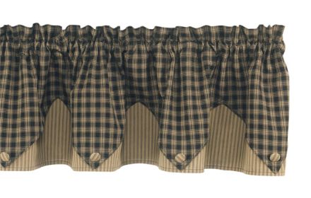 Sturbridge Lined Point Valance - Black