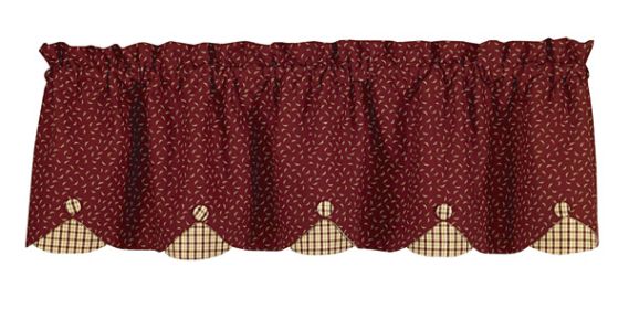 Apple Jack Lined Scallop Valance