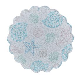 Beachcomber Quilted Round Placemat