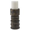 Rustic Short Candlestick - Black