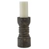 Rustic Tall Candlestick - Black